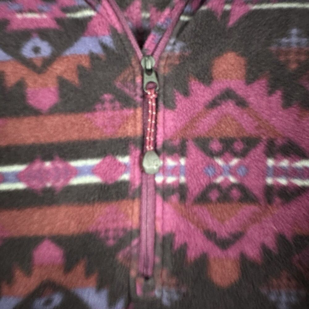 Eddie Bauer Aztec Fleece Pullover Top Womens 2XL 1/4 Zip Western Hiking Colorful - Picture 3 of 16